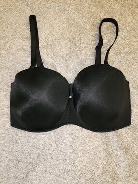 Cacique Lane Bryant Multi-Way Boost Strapless Black Bra 38F